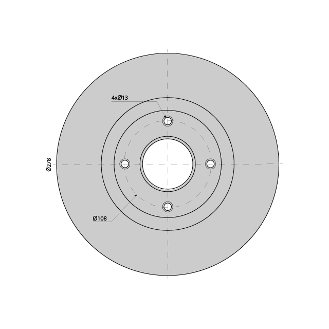 Brake Disc Vented suits FORD Transit Front