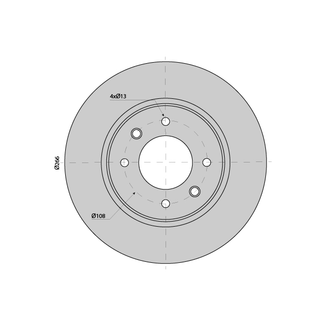 Brake Disc Solid suits CITROEN Berlingo Front