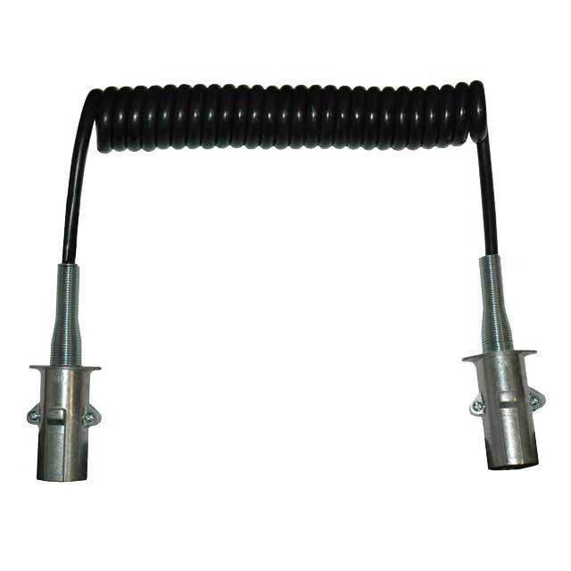 7 Core 'N' Type Electrical Coil - 3m - with Metal Plugs