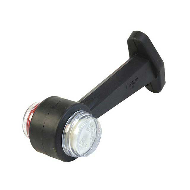 LED Stalk Marker Lamp - Red/Clear - 45deg Arm
