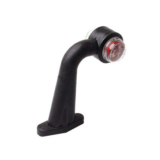 LED Stalk Marker Lamp - Red/Clear - 90deg Arm