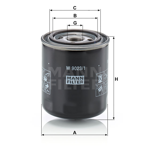 KLTW90231 Hydraulic Transmission Filter to suit MAN/SCANIA