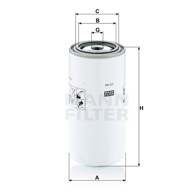 KLTWK929X Fuel Filter to suit DAF