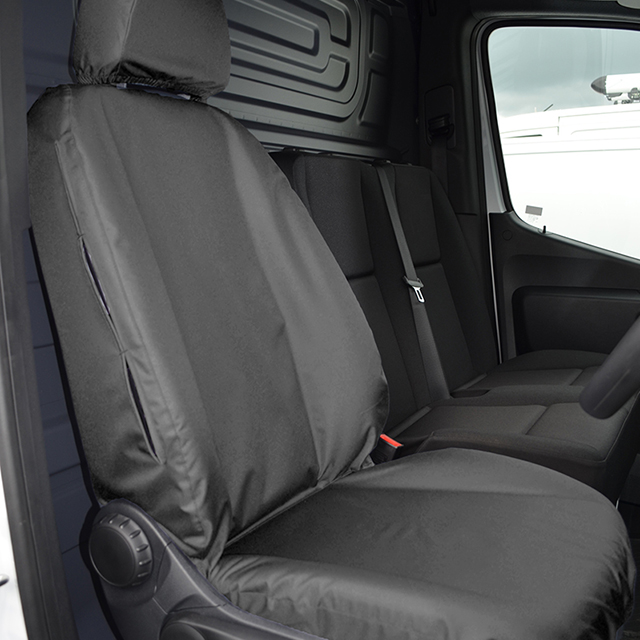Mercedes Sprinter Van 2018+ Driver's Seat Black Seat Covers