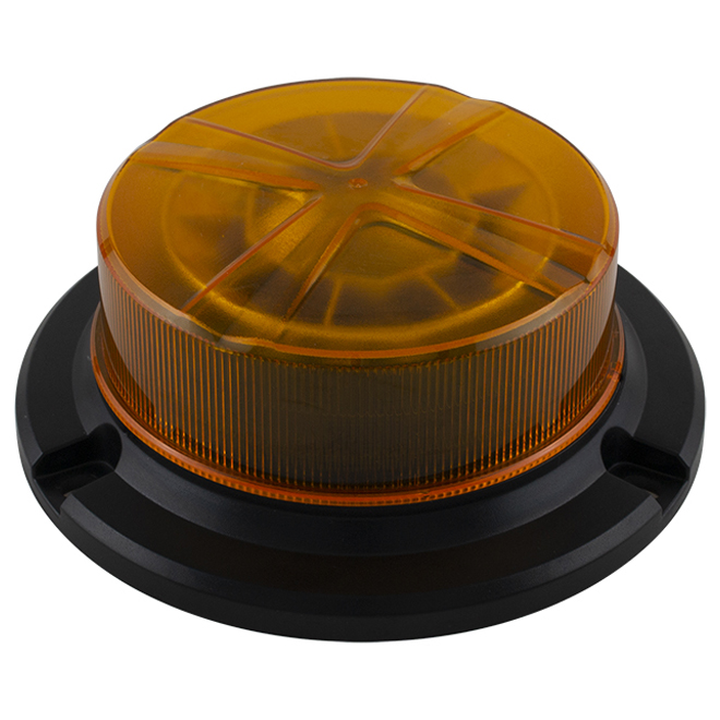 R65 Low Profile LED Beacon - 3 Bolt (Amber Lens)