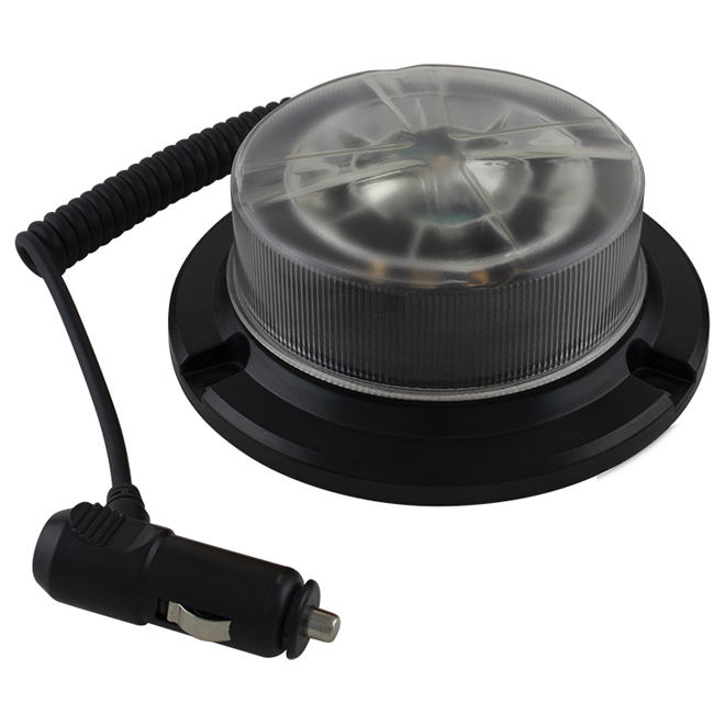 R65 Low Profile LED Beacon - Mag Mount (Clear Lens)