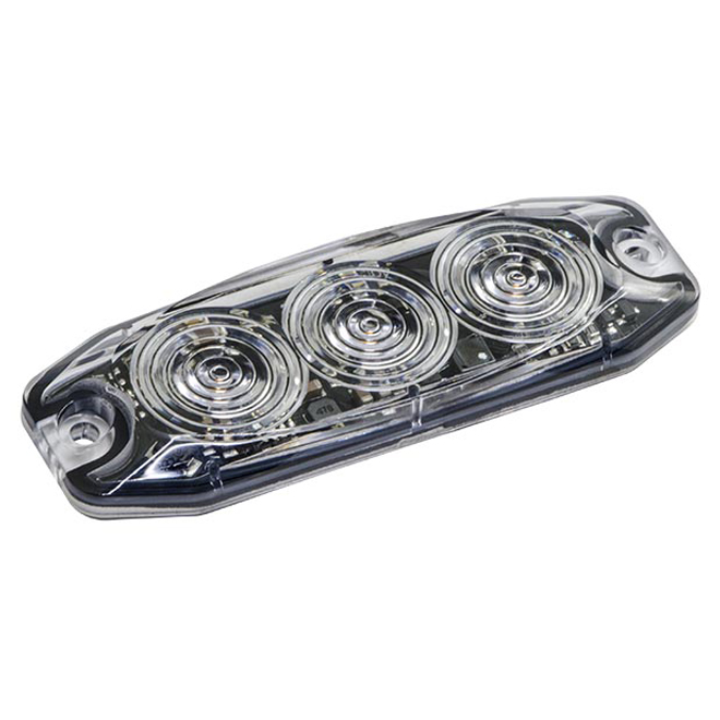 Low-Profile 3-LED Amber Warning Lamp