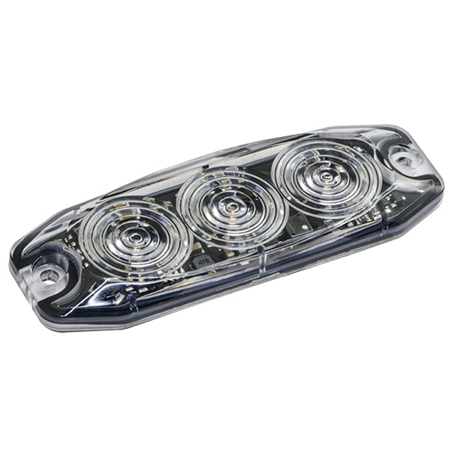R65 Low-Profile 3-LED Amber Warning Lamp