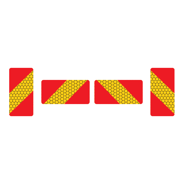 MARKER BOARD ECE70.01 (TYPE 4) SET OF 4 ALUMINIUM