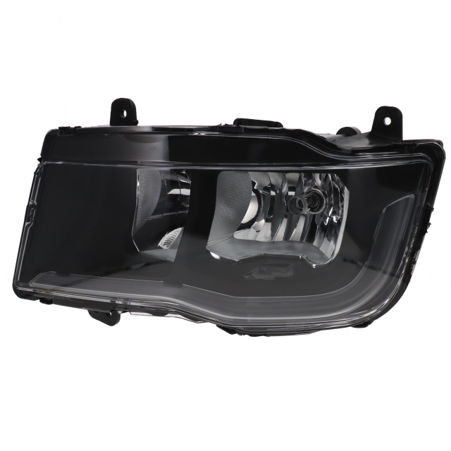 Headlamp LH LHD with electric load levelling to suit MAN
