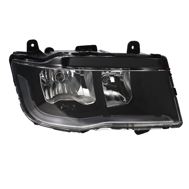 Headlamp RH LHD with electric load levelling to suit MAN