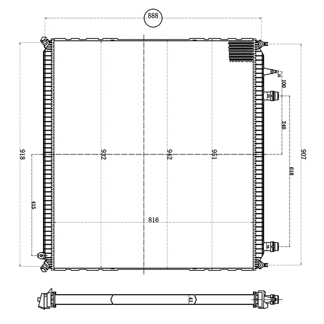 Radiator Core Only - To Suit MAN TGS Euro 6