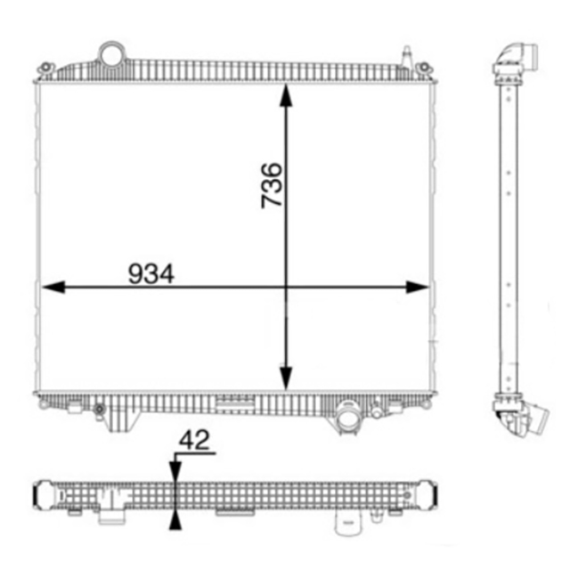 MNRD0032 Radiator Core Only - To Suit Man TGS Euro 6