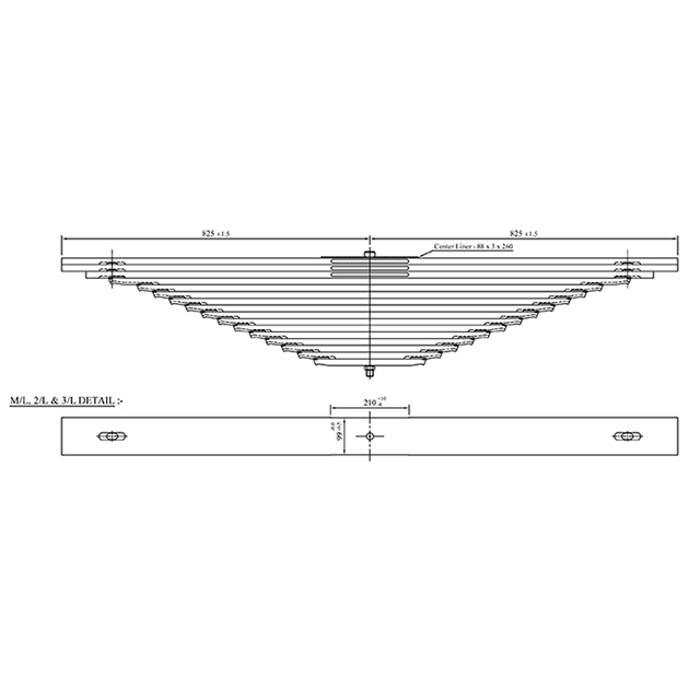 MAN 16 LEAF REAR SPRING