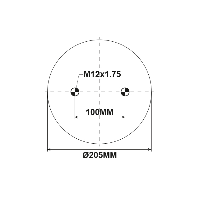 MRAS0001 AIRSPRING ASSY (ASK006) DISCOS 10" TOP PLATE