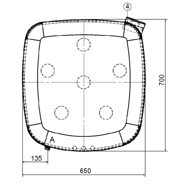 MRFT0033A Fuel Tank Aluminium 390L