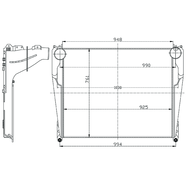 MRIC0011U Intercooler - To Suit MERCEDES ACTROS MP4/MP5
