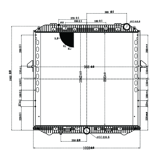 Radiator C/W Side Panels - To Suit MERCEDES
