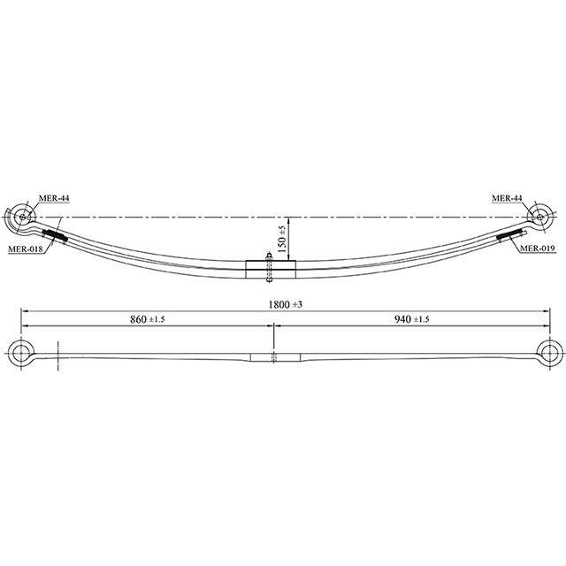 MB 2 LEAF FRONT SPRING