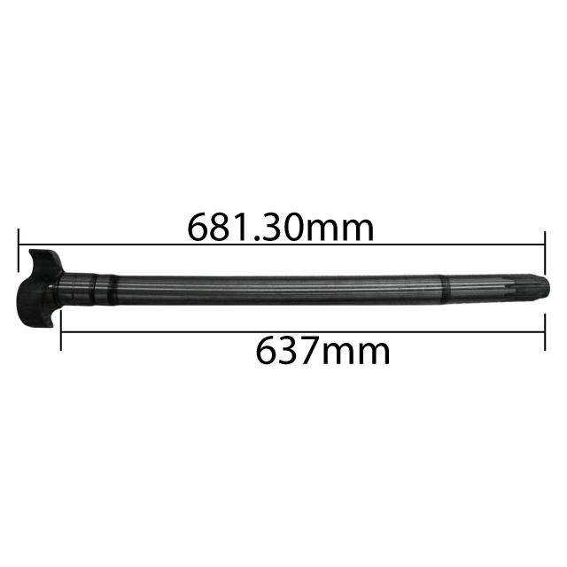 CAMSHAFT RH 681.3MM 10 SPLINE MERITOR LM