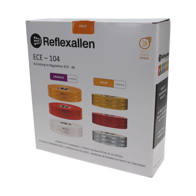 Packaging for A0939C-50 Conspicuity Tape - Curtain Grade White 50mm x 50m - ECE104