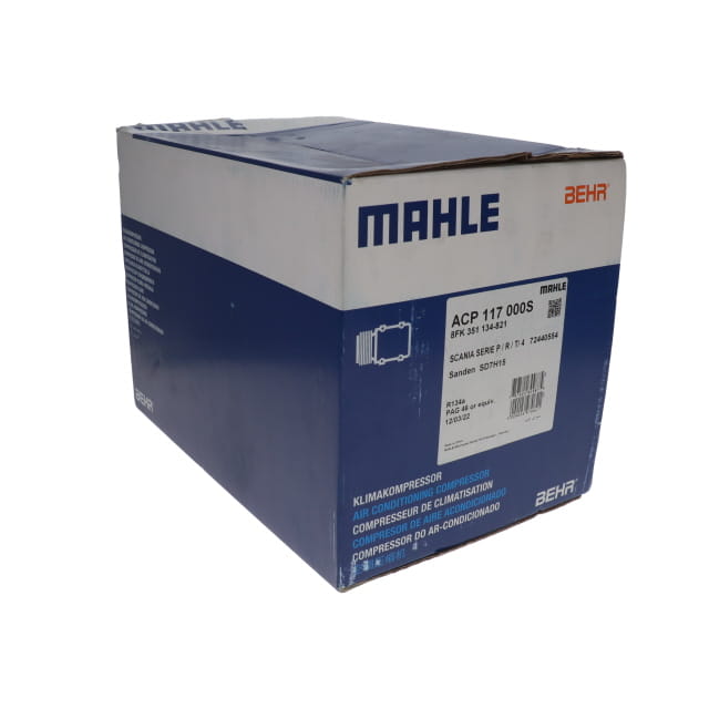 Packaging for ACP117000S Mahle Air Con Compressor To Suit Scania