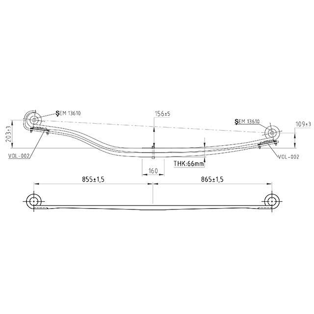 Front Twin Leaf Spring - To Suit Renault Euro 6