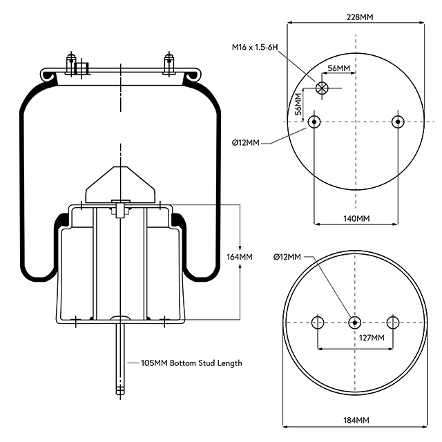 AIRSPRING ASSY (ASK231) SCANIA BUS