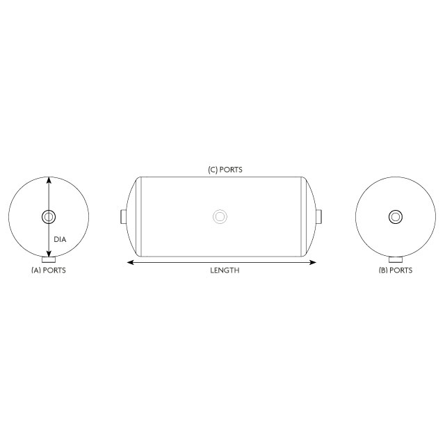 SCAT0004 AIR TANK STEEL 15L TO SUIT SCANIA