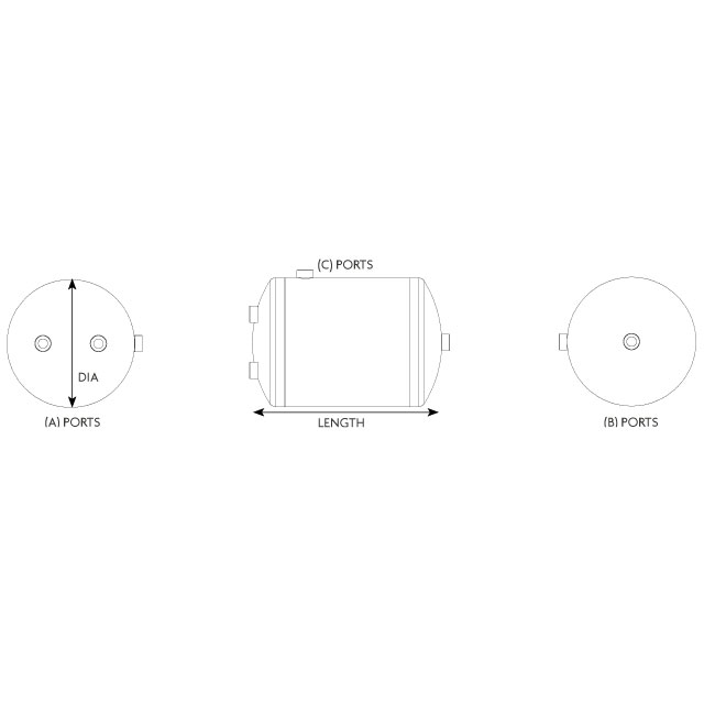 AIR TANK STEEL 20L TO SUIT SCANIA