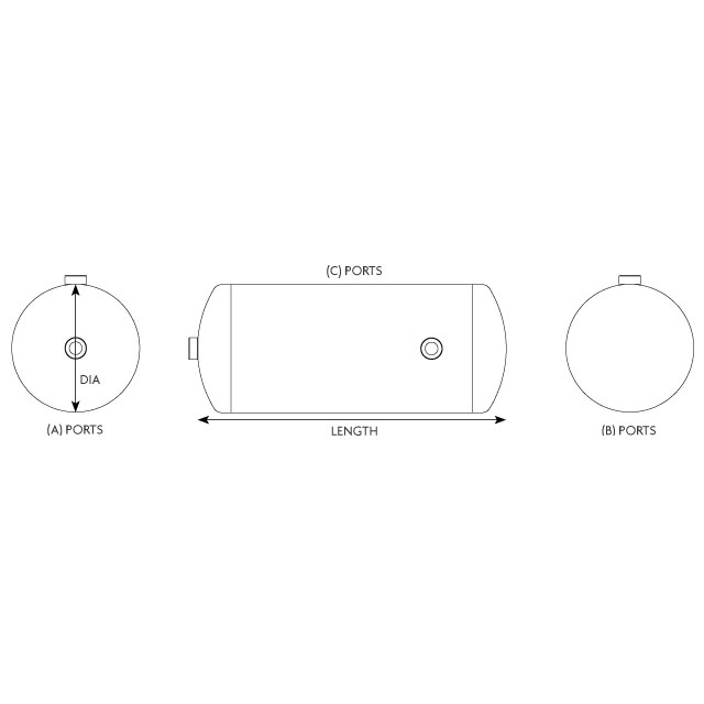 SCAT0010 AIR TANK STEEL 15L TO SUIT SCANIA