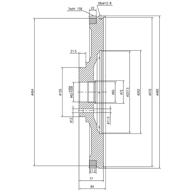 SCFW0008 Flywheel to suit SCANIA