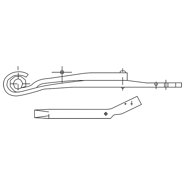 SCRS0002 LH Trailing Arm Rear - 2 Leaf - To Suit SCANIA