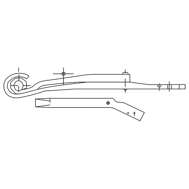 SCRS0003 REAR TWIN LEAF TRAILING ARM RH