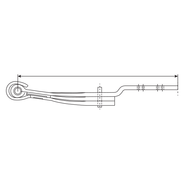 TAG AXLE MULTI LEAF TRAILING ARM