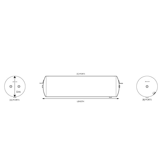 Air Tank 80 Litre Steel to suit Schmitz