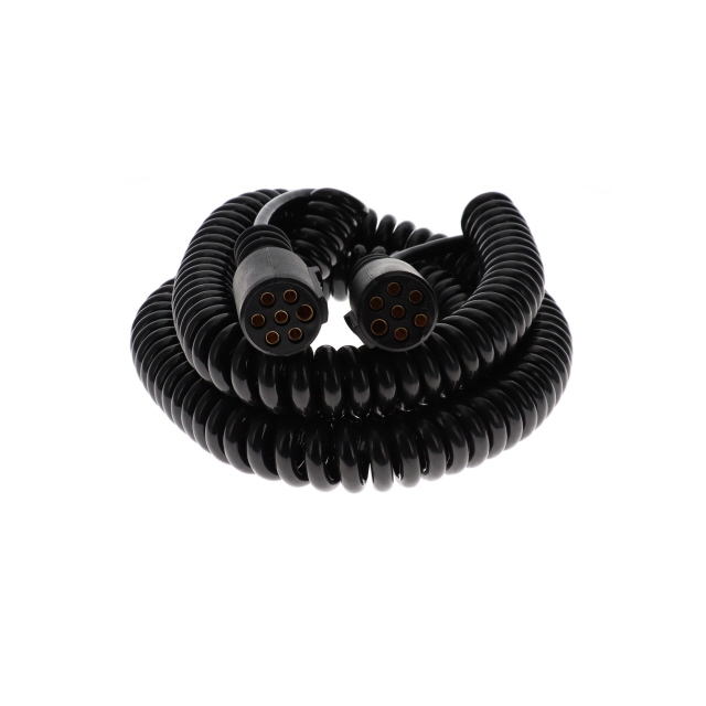 7 CORE ELECTRICAL COIL 10MTR INC BLACK MOULDED PLUGS