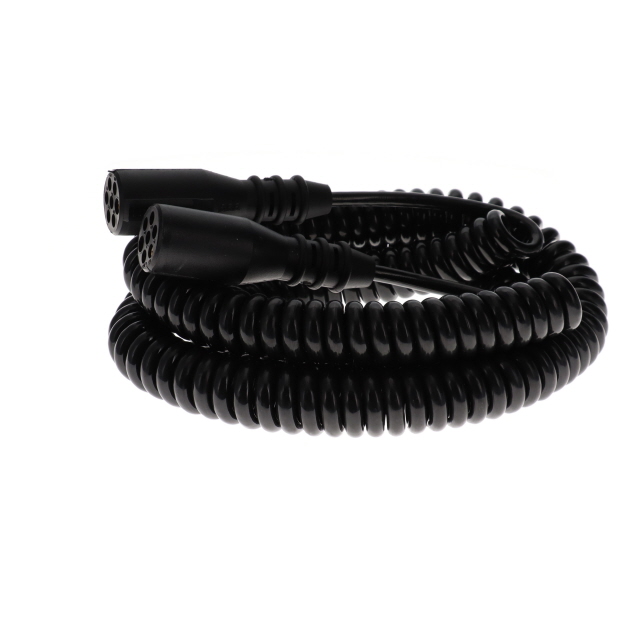 TEC005 7 CORE ELECTRICAL COIL 10MTR INC BLACK MOULDED PLUGS