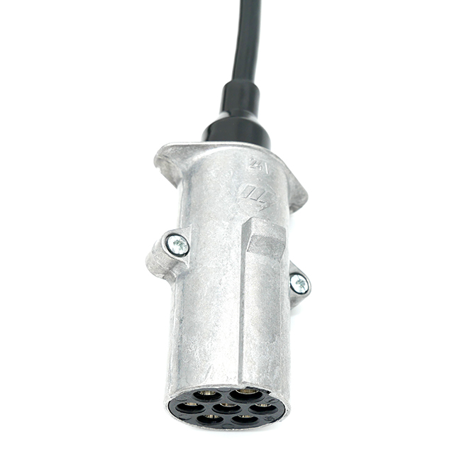 TEC025 7 Core PU Black CV Coil 4m Ext - 2x24N Aluminium Plugs