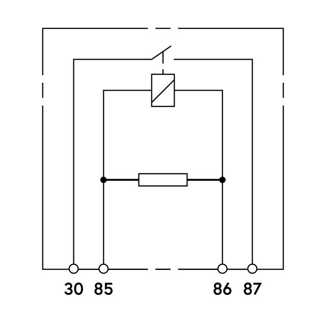 TRH006 12V 70A SEALED HD RELAY MAKE/BREAK N/O WITH RESISTOR
