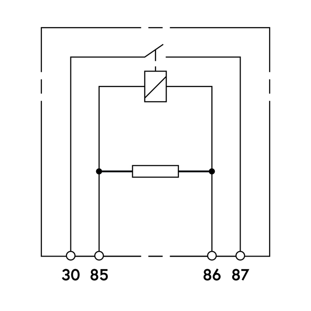 TRM014 12V 30A SEALED MINI MAKE/BREAK A TYPE N/O WITH RESISTOR