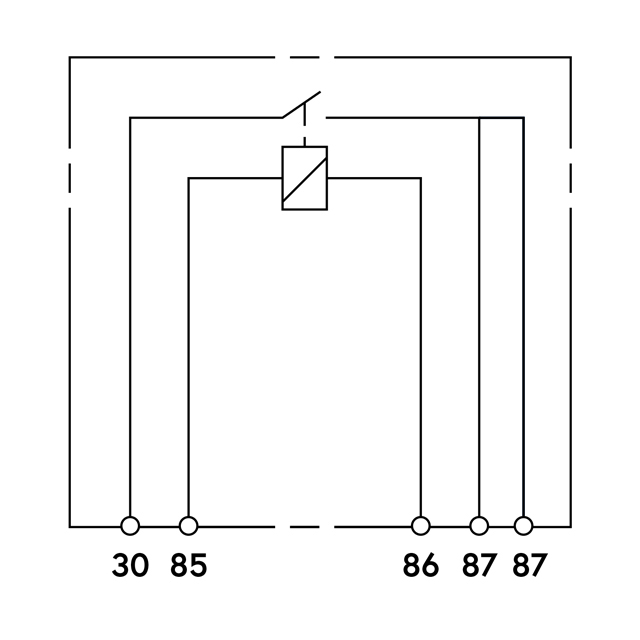 TRM029 24V 20A MINI RELAY TWIN MAKE/BREAK N/O 2x 87