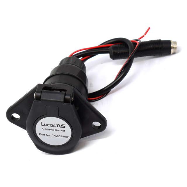 TVACPM02 7 PIN BESPOKE KEYED SOCKET MALE 4 PIN CCTV PLUG & AUX POWER