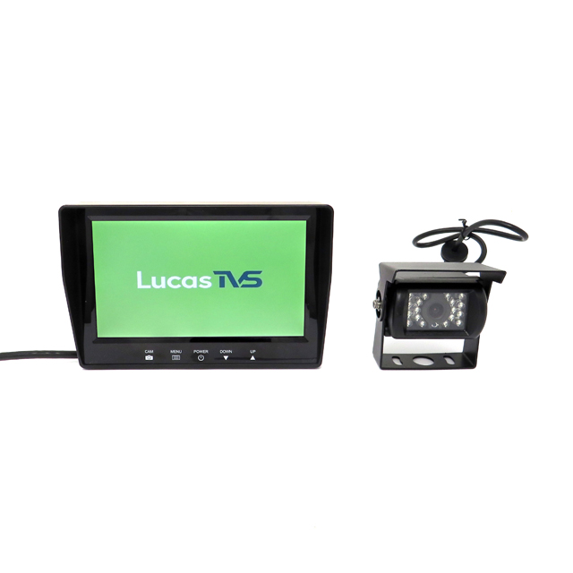 TVK001V 7" Monitor with Analogue Rear View Reversing Camera - 3 Channel