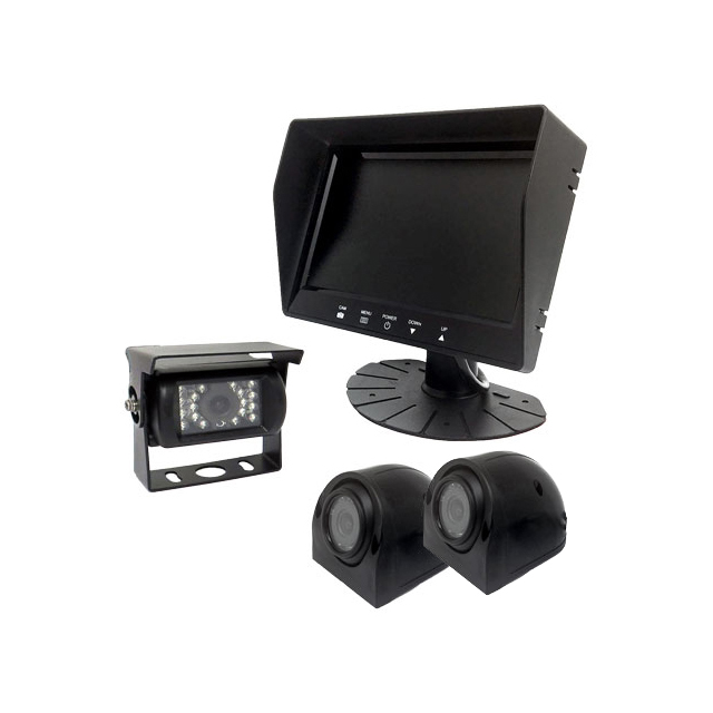 TVK004V 7 INCH ANALOGUE REAR VIEW CAMERA WITH 2NO SIDE CAMERA KIT