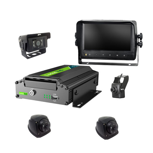 7" HD Monitor with 4 720p HD Cameras, 1tb DVR - GPS, 5 channel