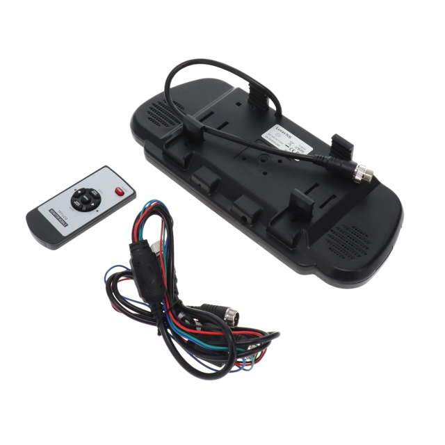 TVM016 Mirror Monitor Clip On - 7", 2 Channel, 12-24v