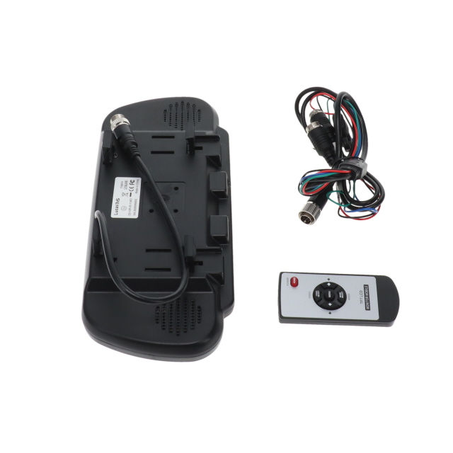 TVM016 Mirror Monitor Clip On - 7", 2 Channel, 12-24v