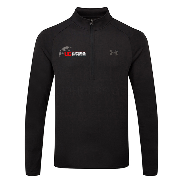 Under Armour Tech Half Zip Long Sleeve Carbon Black Training Top - Small