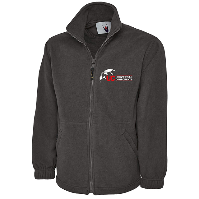 Full Zip Fleece Jacket Charcoal Grey - Medium